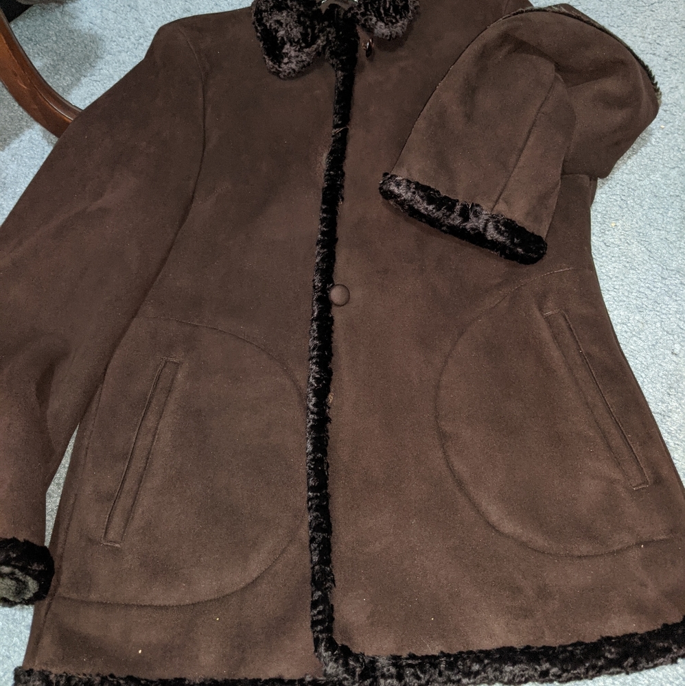 JONESNEWYORK COAT suede like